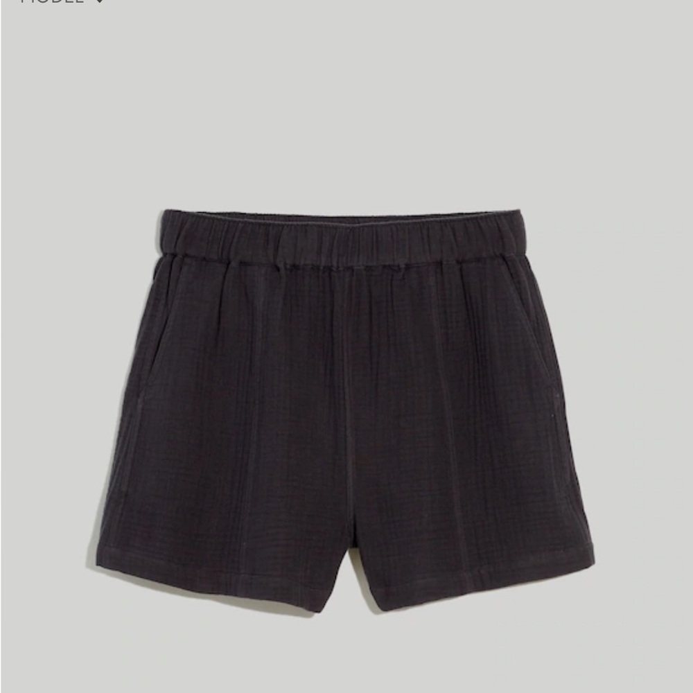 Madewell Easy Pull on Shorts Size XS Black Coal